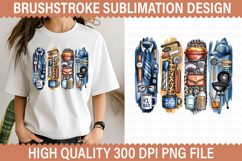 Father&#039;s Day Brushstroke Sublimation Design -Brushstroke PNG Product Image 1