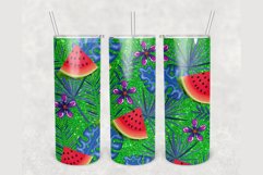 Watermelon Green Glitter 20 oz sublimation design tumbler Product Image 1