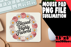 Playful Mouse Pad Sublimation PNG, Religious Product Image 1