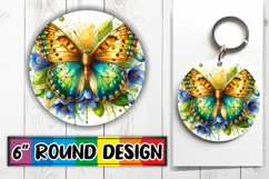 Radiant Keychain Circle Style, Butterfly Product Image 1