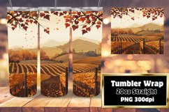 Fall Watercolor Pattern | 20oz Tumbler Sublimation Art Product Image 1