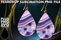 Playful Teardrop Earrings Art PNG, Pattern Product Image 1