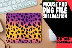 Exotic Gradient Leopard Art Mouse Pad PNG Product Image 1