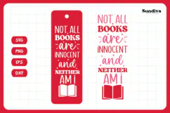 Spicy Bookmark Saying SVG | Book Lovers - Neither Am I Product Image 3