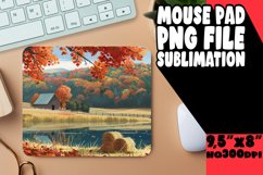 Mouse Pad Watercolor Autumn Landscape Product Image 1