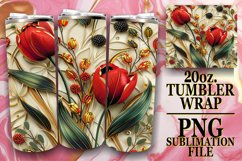 Vibrant Glitter Bloom Tumbler Wrap - Summer Fest Product Image 1