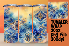 Crafty 20oz Tumbler Template , Watercolor Patter Product Image 1