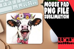 Whimsical Cow Mouse Mat Sublimation PNG Product Image 1