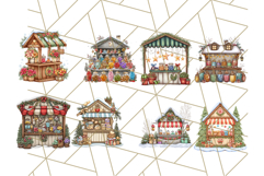 Cozy Christmas Market Stall Clipart PNG, Holiday Art Png Product Image 9