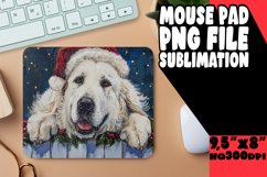 Christmas Peeking Dog Design Winter Mouse Pad Sublimation Product Image 1