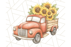 Rustic Sunflower Clipart, Soft Country Farmhouse Florals Png Product Image 5