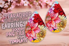 Radiant Pop Art Teardrop Earring Design Graphics Product Image 1