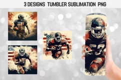 American football Tumbler Wrap Sublimation Product Image 1