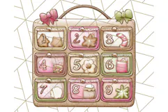 Christmas Sweet Shoppe Clipart PNG, Pastel Bakery Art Product Image 5