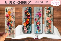 Vintage floral bookmark, junk journal scrapbook bookmark Product Image 1