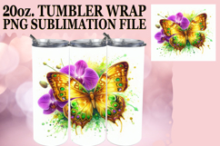 Cozy vibes 20oz tumbler wrap, Butterfly Product Image 1