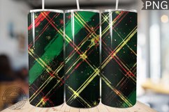 Green Christmas Plaid Tumbler Wrap - High Quality 300 Dpi Product Image 1