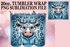 Wholesome joy 20oz tumbler wrap, Cute Cow Product Image 1