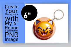 Creative Keychain Round PNG Artwork , 3D Emoji Product Image 1