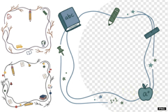 Back To School Frames Clipart Product Image 1