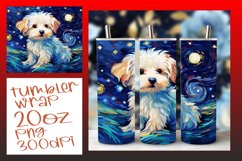 Colorful Dog Painting Tumbler Wrap - Artistic Product Image 1