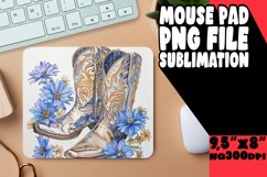 Elegant Floral Mousepad Sublimation PNG Product Image 1