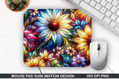 Flowers Mouse Pad Sublimation, Summer Mouse Pad PNG Product Image 1