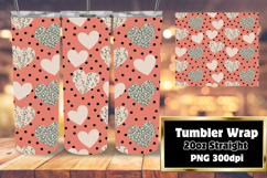Sublimation Graphics for 20oz Tumblers , Heart Product Image 1
