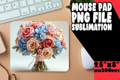 Vibrant Colorful Floral Design Mouse Pad: Sublimation Joy Product Image 1