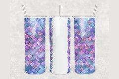 Custom Name Purple Mermaid glitter 20 oz tumbler sublimation Product Image 1