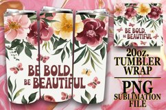 HAPPY ADVENTURES 20oz TUMBLER WRAP, Flower Quote Product Image 1