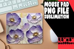 Playful DESK mat Fun Sublimation, 3D Flower Product Image 1