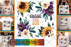 Unique TOTE BAG Art PNG, Flower Quote Product Image 1