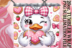 Cheerful Mornings 20oz tumbler wrap, Cute Goose Product Image 1