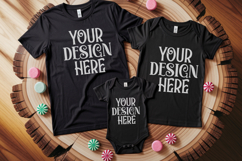 Christmas Family Matching Group Flat Lay T-Shirt Mockups Product Image 1