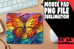 Dreamy Spring Butterfly Sublimation Mouse Pad - 3D Product Image 1