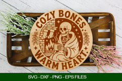 Cozy bones warm heart Cutting Board SVG Product Image 1