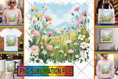 Whimsical TOTE BAG Designs PNG, Spring Product Image 1