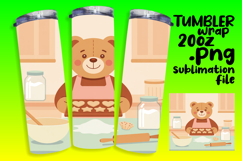 CHARMING 20oz Tumbler Template for Custom Gifts , Cute Bear Product Image 1