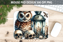 Watercolor Owl Mouse Pad Sublimation - Animal PNG Product Image 1