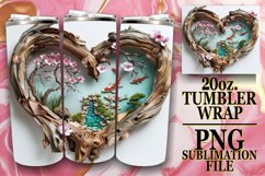 Floral Radiance Tumbler Sublimation - Woodland View Product Image 1