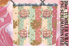 Happy Moments 20oz tumbler wrap, Gold Flower Product Image 1