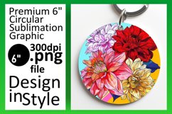 Dynamic Floral Pattern Circle/Round Design Designs Product Image 1