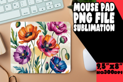 Bright MOUSE PAD Artistic PNG, Flowers Product Image 1