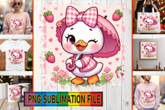 Sweet TOTE BAG Design Ideas PNG, Cute Goose Product Image 1