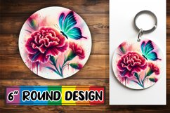 Cozy Circle Designs for Cars PNG, Butterfly Product Image 1