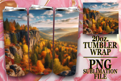 Blissful Dreams 20oz tumbler wrap, Autumn Product Image 1
