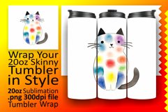 Cat-Themed Tumbler Fun: Sublimation Artistry Product Image 1