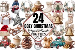 Cozy Christmas Sublimation Clipart Bundle PNG Product Image 1