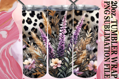 Joyful Spirits 20oz tumbler wrap, Leopard Prints Product Image 1